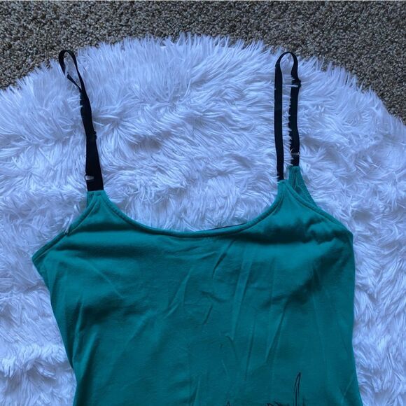 FOX Racing Dress Stretchy Elastic Back Adjustable Spaghetti Straps Teal Small - Picture 5 of 8